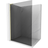 Mexen Kioto L Duschwand Walk-in 120 x 200 cm, Graphit, gebürstetes Gold - 800-120-103-55-40
