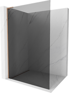 Mexen Kioto L Duschwand Walk-in 90 x 200 cm, Graphit, gebürstetes Kupfer - 800-090-103-65-40
