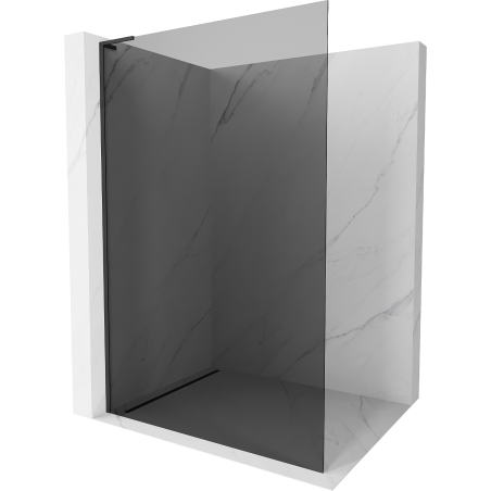Mexen Kioto L Duschwand Walk-in 70 x 200 cm, Graphit, Schwarz - 800-070-103-70-40