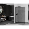 Mexen Kioto L Duschwand Walk-in 90 x 200 cm, Graphit, Schwarz - 800-090-103-70-40
