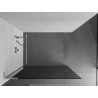 Mexen Kioto L Duschabtrennung Walk-in 90 x 200 cm, Graphit, Gebürsteter Nickel - 800-090-103-97-40