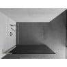 Mexen Kioto L Duschwand Walk-in 100 x 200 cm, Graphit, gebürstetes Nickel - 800-100-103-97-40