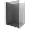 Mexen Kioto L Duschwand Walk-in 80 x 200 cm, grafit, gebürstetes Gun Gray - 800-080-103-66-40