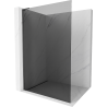 Mexen Kioto L Duschwand Walk-in 120 x 200 cm, Graphit, Gun Gray gebürstet - 800-120-103-66-40
