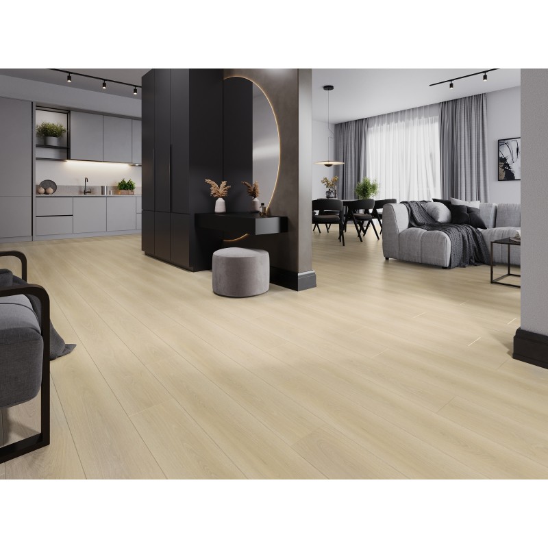 Mexen Charlotte Vinylplatten 1240 x 182 mm SPC 6,5 mm, IXPE Unterlage 1,5 mm, 4 V-Fuge, Eiche - F1055-1240-182-505-4V1-01