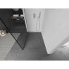 Mexen Kioto L Duschwand Walk-in 80 x 200 cm, schwarzer Rahmen, Chrom - 800-080-103-01-70