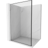 Mexen Kioto L Duschwand Walk-in 90 x 200 cm, schwarze Umrandung, Chrom - 800-090-103-01-70