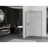 Mexen Kioto L Duschwand Walk-in 70 x 200 cm, schwarzer Rahmen, golden - 800-070-103-50-70