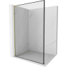 Mexen Kioto L Duschwand Walk-in 90 x 200 cm, schwarzer Rahmen, gold - 800-090-103-50-70
