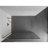 Mexen Kioto L Duschwand Walk-in 100 x 200 cm, schwarzer Rahmen, gold - 800-100-103-50-70
