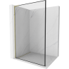 Mexen Kioto L Duschwand Walk-in 110 x 200 cm, schwarzer Rahmen, gold - 800-110-103-50-70