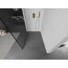 Mexen Kioto L Duschwand Walk-in 90 x 200 cm, schwarzer Rahmen, gebürstetes Gold - 800-090-103-55-70