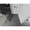 Mexen Kioto L Duschwand Walk-in 80 x 200 cm, schwarze Umrandung, Roségold - 800-080-103-60-70
