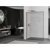 Mexen Kioto L Duschwand Walk-in 120 x 200 cm, schwarzer Rahmen, Rosé-Gold - 800-120-103-60-70