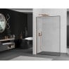 Mexen Kioto L Duschwand Walk-in 80 x 200 cm, schwarzer Rahmen, gebürstetes Kupfer - 800-080-103-65-70