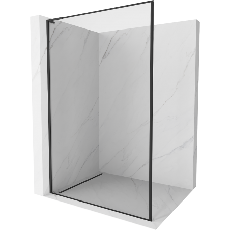 Mexen Kioto L Duschwand Walk-in 60 x 200 cm, schwarzer Rahmen, schwarz - 800-060-103-70-70