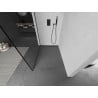 Mexen Kioto L Duschwand Walk-in 100 x 200 cm, schwarzer Rahmen, schwarz - 800-100-103-70-70