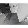 Mexen Kioto L Duschwand Walk-in 80 x 200 cm, schwarzer Rahmen, gun gray gebürstet - 800-080-103-66-70