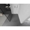 Mexen Kioto L Duschwand Walk-in 60 x 200 cm, schwarzer Rahmen, gebürstetes Nickel - 800-060-103-97-70