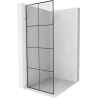Mexen Kioto L Duschwand Walk-in 70 x 200 cm, schwarzes Gitter, Chrom - 800-070-103-01-77