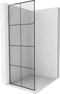 Mexen Kioto L Duschwand Walk-in 70 x 200 cm, schwarzes Gitter, Chrom - 800-070-103-01-77