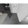 Mexen Kioto L Duschwand Walk-in 100 x 200 cm, schwarzes Gitter, Chrom - 800-100-103-01-77