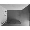 Mexen Kioto L Duschwand Walk-in 120 x 200 cm, schwarzes Gitter, Chrom - 800-120-103-01-77