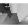 Mexen Kioto L Duschwand Walk-in 100 x 200 cm, schwarzes Gitter, weiß - 800-100-103-20-77