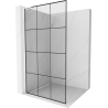 Mexen Kioto L Duschwand Walk-in 100 x 200 cm, schwarzes Gitter, weiß - 800-100-103-20-77