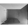 Mexen Kioto L Duschwand Walk-in 120 x 200 cm, schwarzes Raster, weiß - 800-120-103-20-77