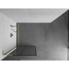 Mexen Kioto L Duschwand Walk-in 80 x 200 cm, schwarzes Gitter, Gold - 800-080-103-50-77