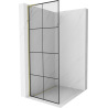 Mexen Kioto L Duschwand Walk-in 80 x 200 cm, schwarzes Gitter, Gold - 800-080-103-50-77