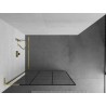 Mexen Kioto L Duschwand Walk-in 110 x 200 cm, schwarzes Gitter, gold - 800-110-103-50-77