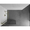 Mexen Kioto L Duschwand Walk-in 70 x 200 cm, schwarzes Gitter, gebürstetes Gold - 800-070-103-55-77