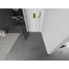 Mexen Kioto L Duschwand Walk-in 90 x 200 cm, schwarzes Gitter, gebürstetes Gold - 800-090-103-55-77