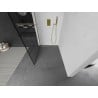 Mexen Kioto L Duschwand Walk-in 100 x 200 cm, schwarzes Gitter, gold gebürstet - 800-100-103-55-77