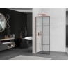 Mexen Kioto L Duschwand Walk-in 70 x 200 cm, schwarzes Gitter, Roségold - 800-070-103-60-77
