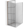 Mexen Kioto L Duschwand Walk-in 70 x 200 cm, schwarzes Gitter, Roségold - 800-070-103-60-77