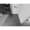 Mexen Kioto L Duschwand Walk-in 90 x 200 cm, schwarzes Gitter, Roségold - 800-090-103-60-77