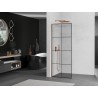 Mexen Kioto L Duschwand Walk-in 70 x 200 cm, schwarzes Gitter, gebürstetes Kupfer - 800-070-103-65-77