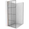 Mexen Kioto L Duschwand Walk-in 70 x 200 cm, schwarzes Gitter, gebürstetes Kupfer - 800-070-103-65-77