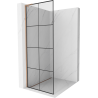 Mexen Kioto L Duschwand Walk-in 80 x 200 cm, schwarzes Gitter, gebürstetes Kupfer - 800-080-103-65-77