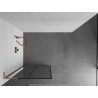 Mexen Kioto L Duschwand Walk-in 80 x 200 cm, schwarzes Gitter, gebürstetes Kupfer - 800-080-103-65-77