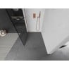 Mexen Kioto L Duschwand Walk-in 100 x 200 cm, schwarzes Gitter, gebürstetes Kupfer - 800-100-103-65-77