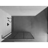 Mexen Kioto L Duschwand Walk-in 100 x 200 cm, schwarzes Gitter, gun gray gebürstet - 800-100-103-66-77