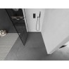Mexen Kioto L Duschwand Walk-in 120 x 200 cm, schwarzes Gitter, gebürstet Gun Gray - 800-120-103-66-77