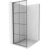 Mexen Kioto L Duschwand Walk-in 80 x 200 cm, schwarzes Gitter, schwarz - 800-080-103-70-77