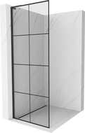 Mexen Kioto L Duschwand Walk-in 90 x 200 cm, schwarzes Gitter, schwarz - 800-090-103-70-77