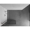 Mexen Kioto L Duschwand Walk-in 70 x 200 cm, schwarzes Gitter, gebürsteter Nickel - 800-070-103-97-77