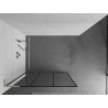 Mexen Kioto L Duschwand Walk-in 120 x 200 cm, schwarzes Gitter, gebürstetes Nickel - 800-120-103-97-77